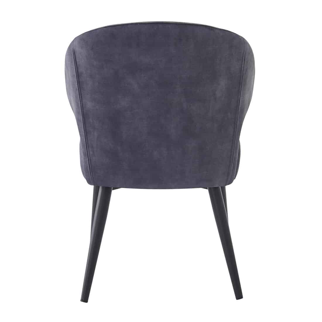 Livingfurn Eetkamerstoelen Donna Anthracite Velvet