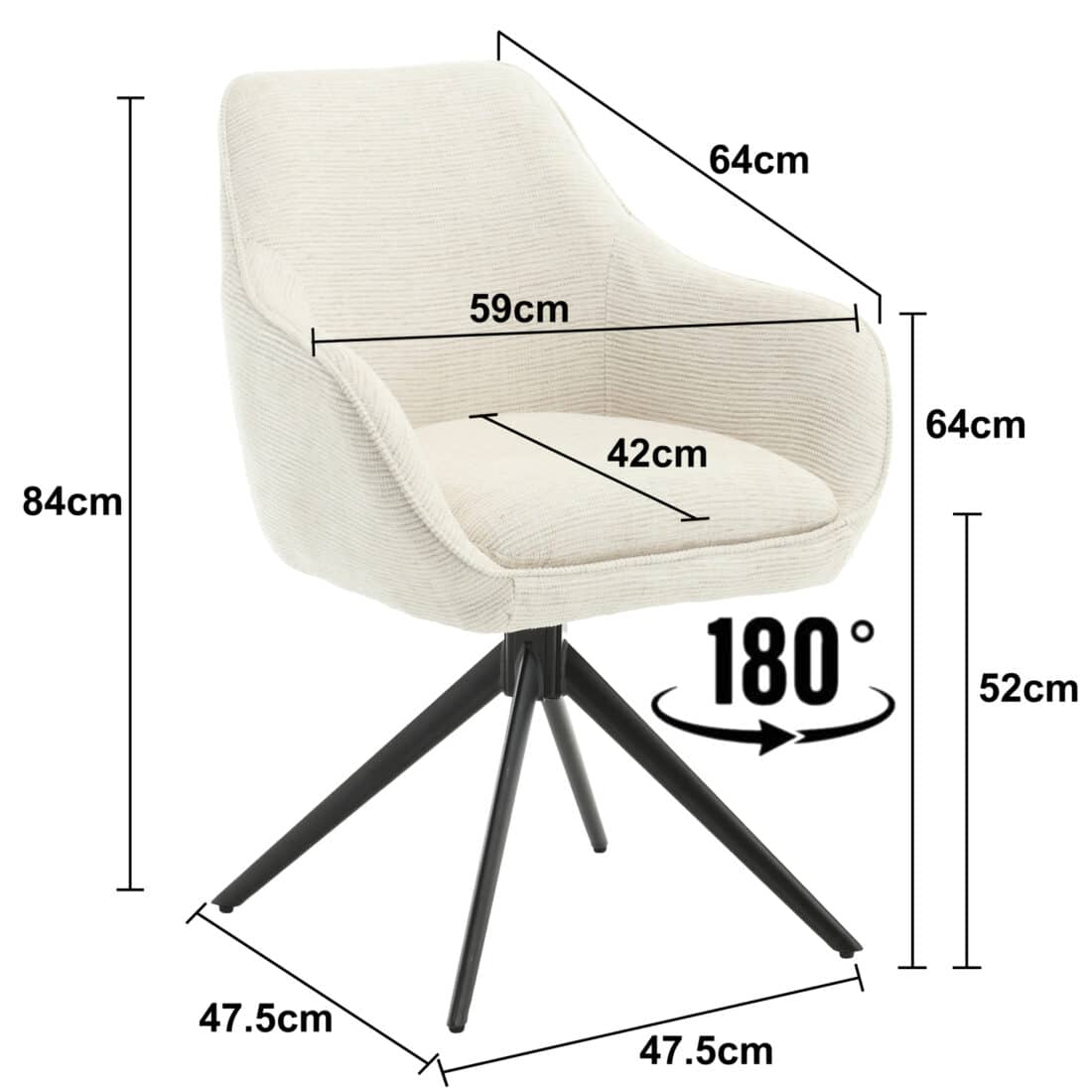 Livingfurn Eetkamerstoelen Thomas Sand
