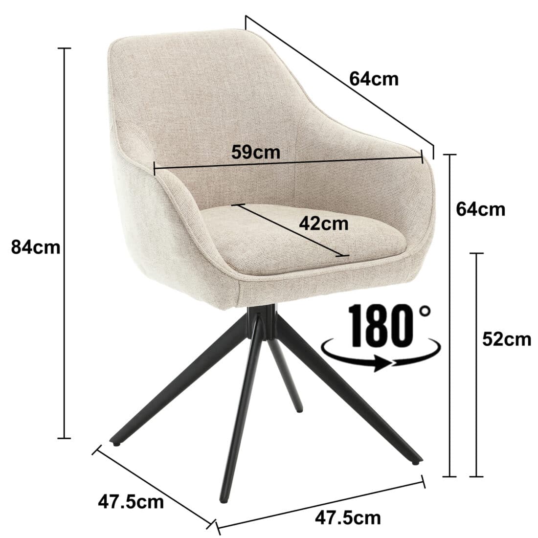 Livingfurn Eetkamerstoelen Thomas Toffee