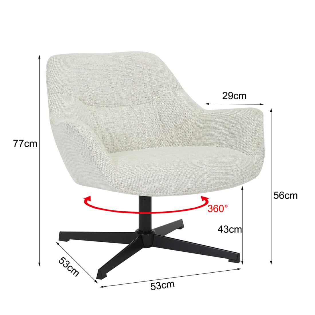 Livingfurn Fauteuils Daphne Greige