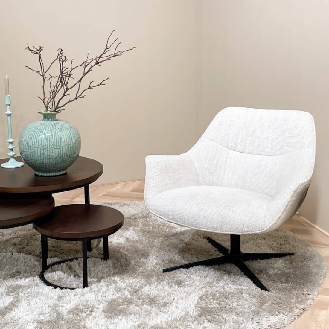 Livingfurn Fauteuils Daphne Greige