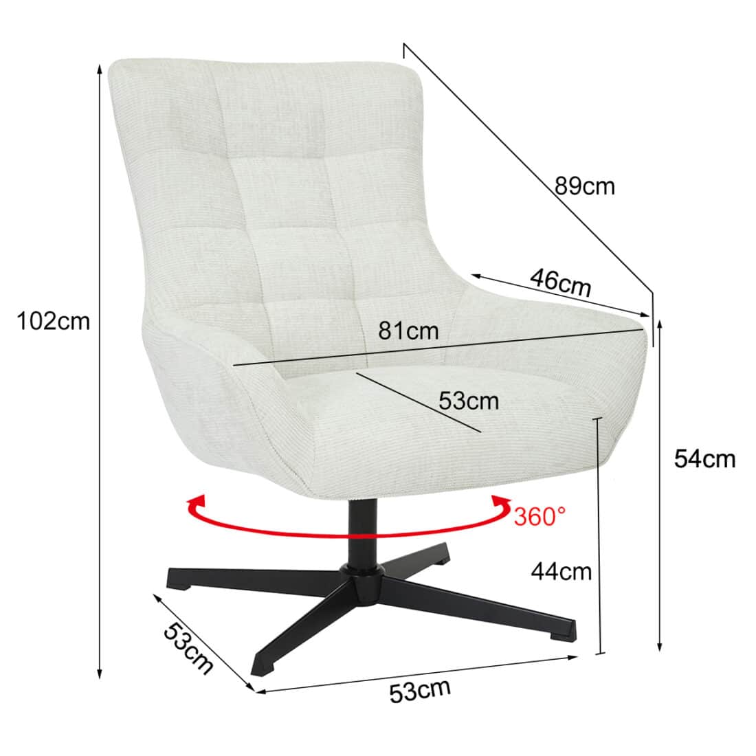 Livingfurn Fauteuils Naomi Pearl
