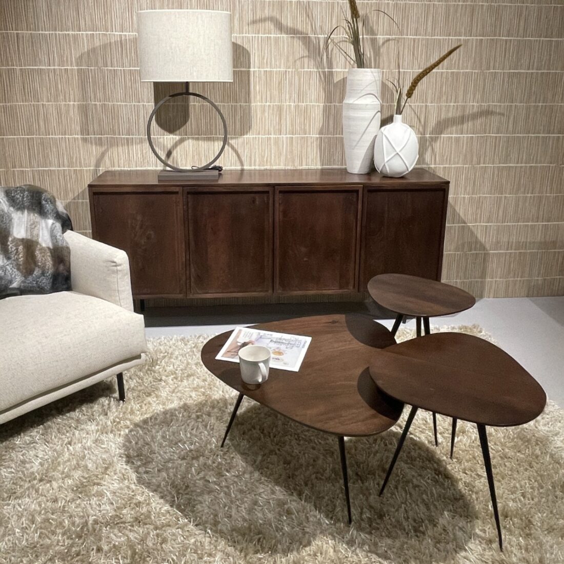 Livingfurn Salontafels Brix Loua Brown Set Of 3