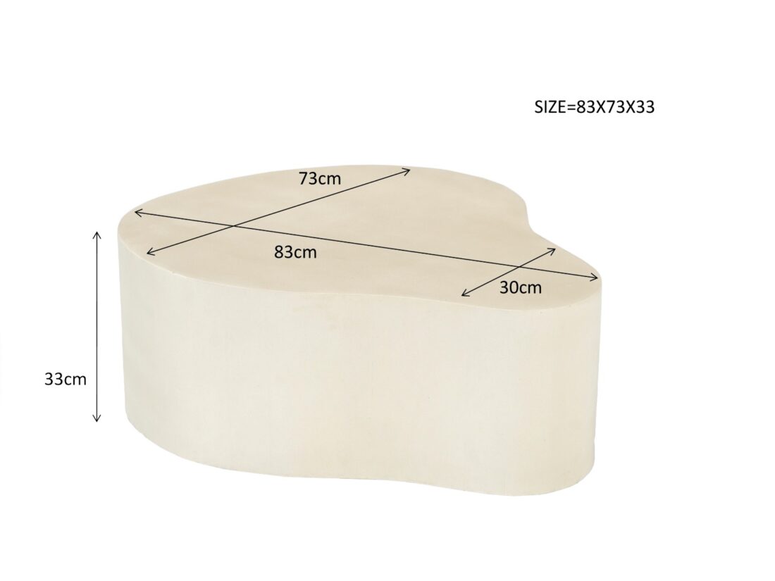 Livingfurn Salontafel Brix Organic Sandy 85cm