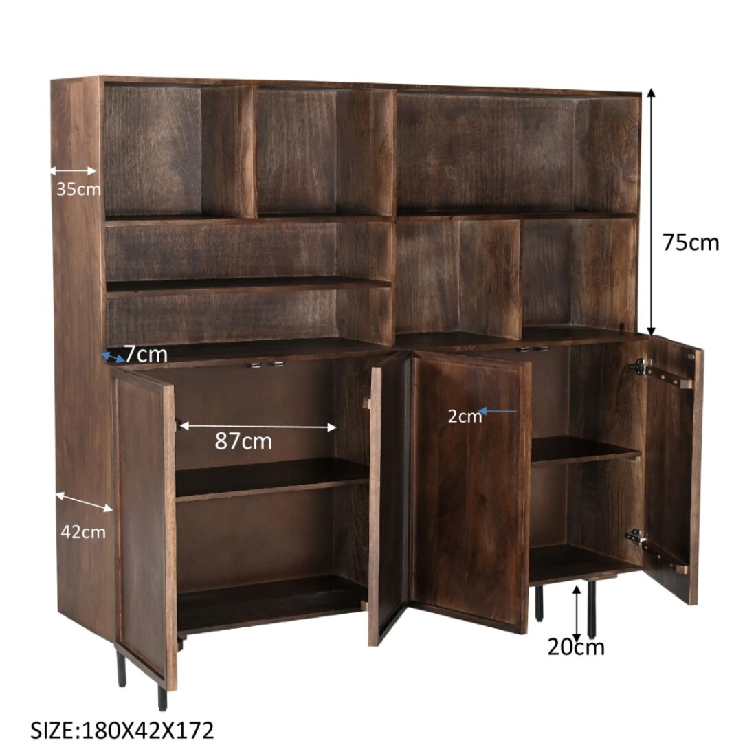 Livingfurn Kabinetten Elan Brown 180cm
