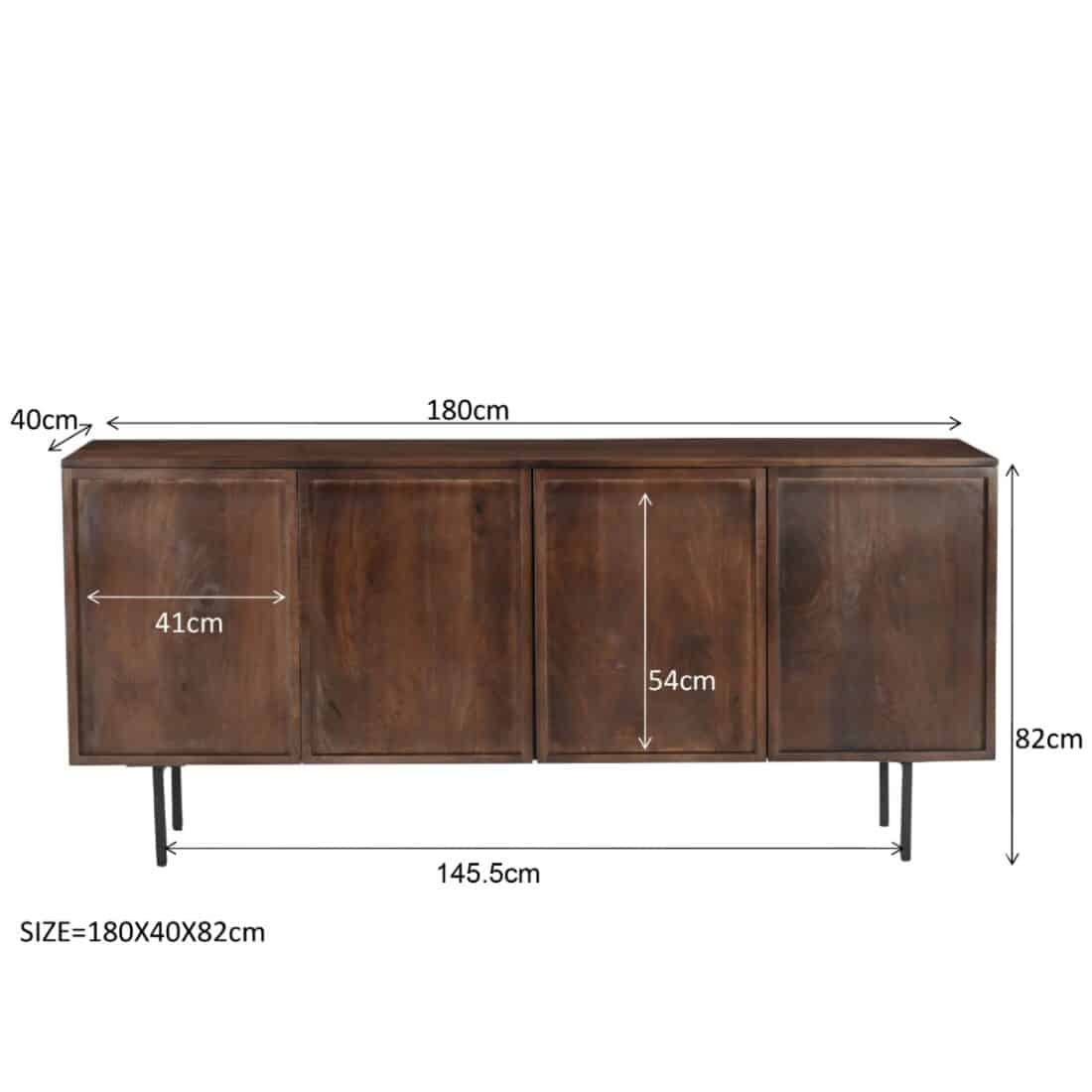 Livingfurn Dressoirs Elan Brown 180cm