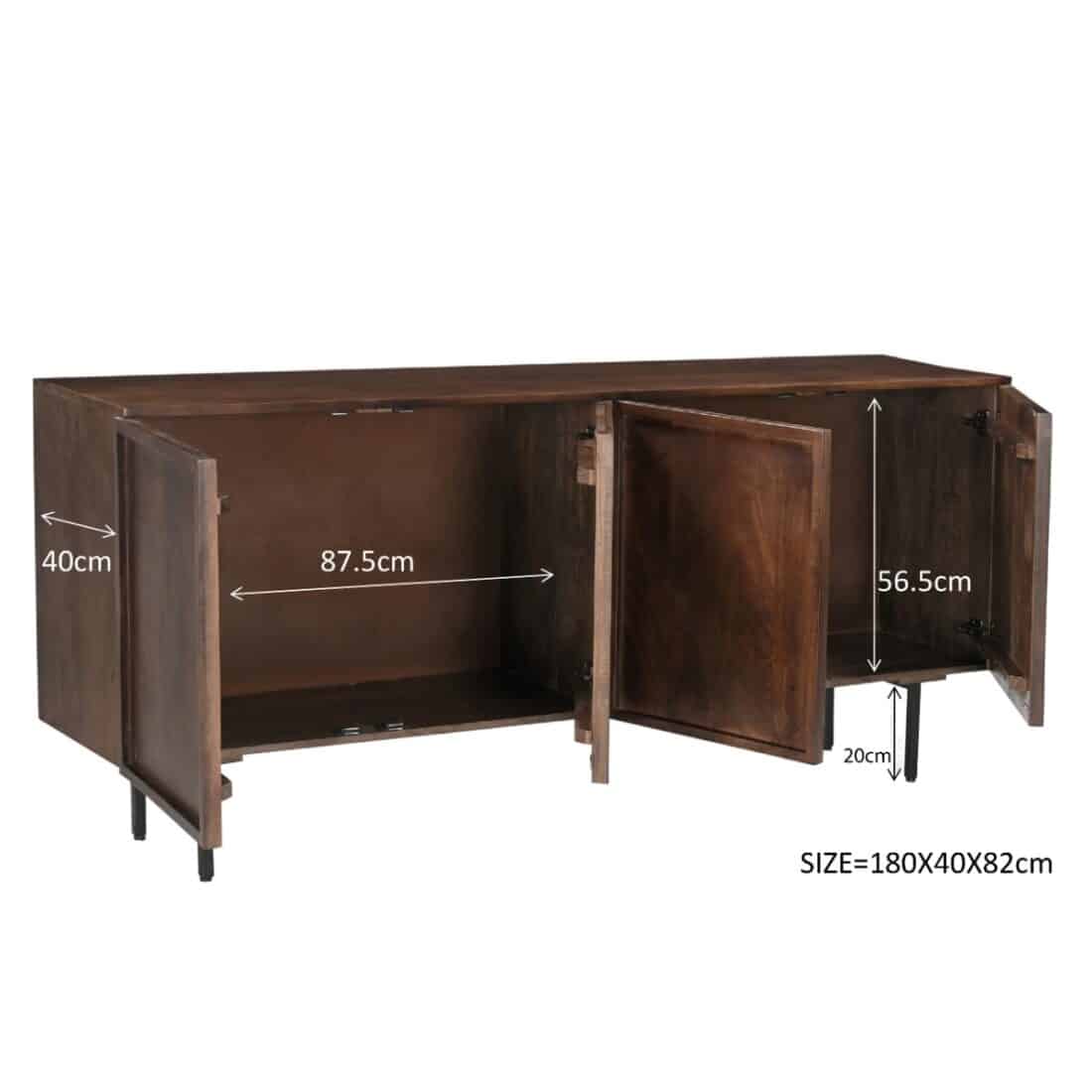 Livingfurn Dressoirs Elan Brown 180cm