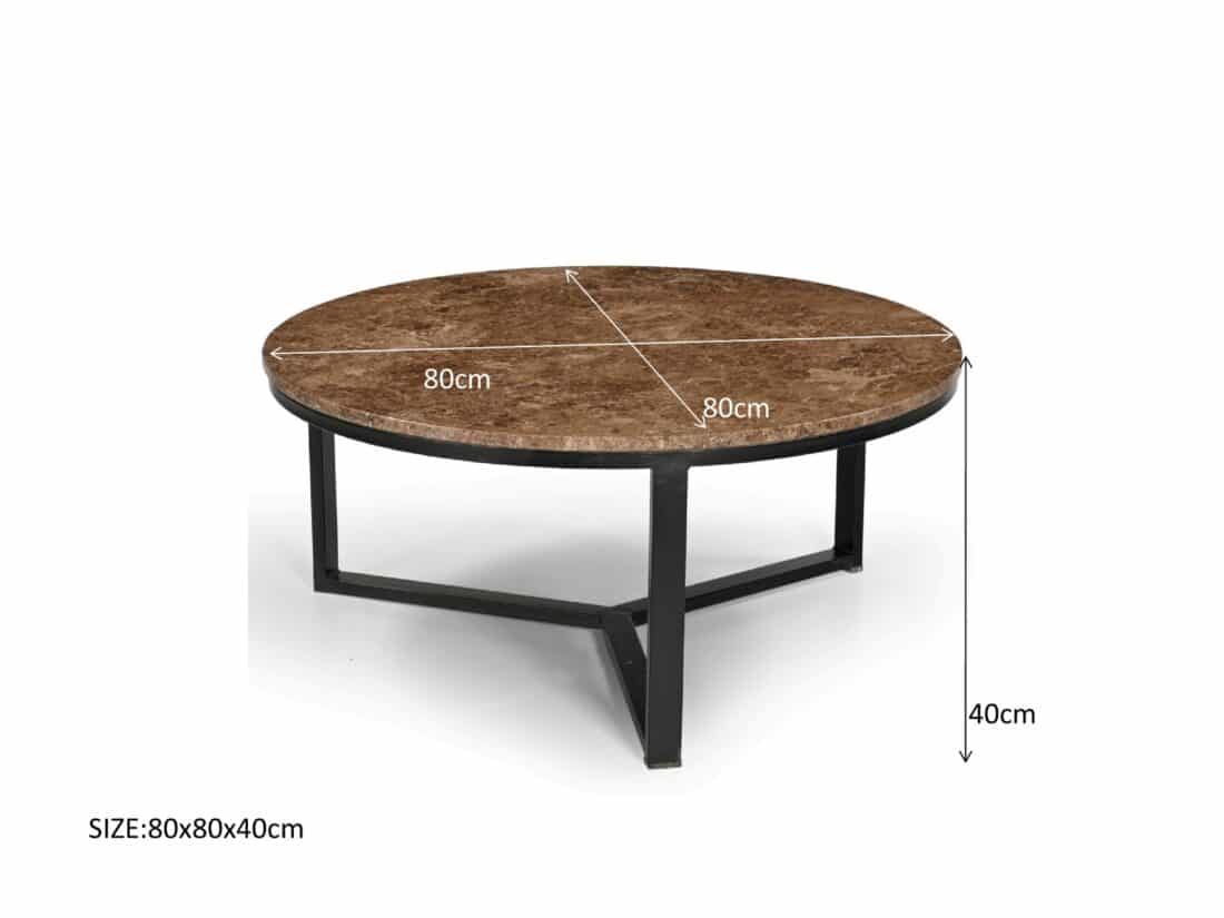 Livingfurn Salontafels Brix Senna Emperador 80cm