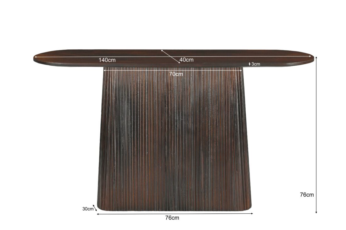 Livingfurn Wandtafels Salvator Walnut 140cm