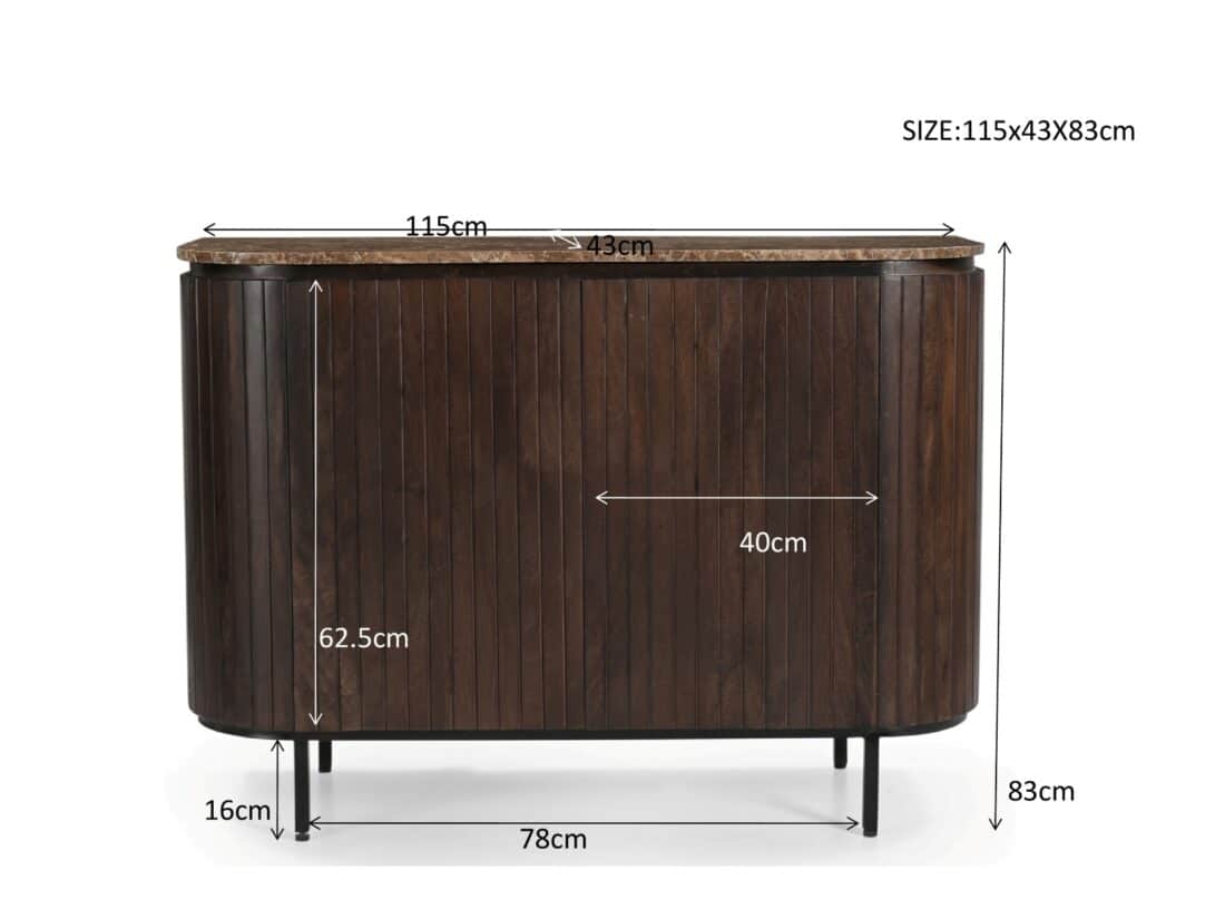 Livingfurn Dressoirs Brix Nora Emperador 115cm