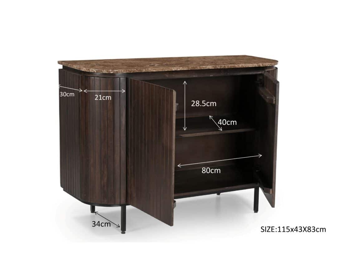 Livingfurn Dressoirs Brix Nora Emperador 115cm
