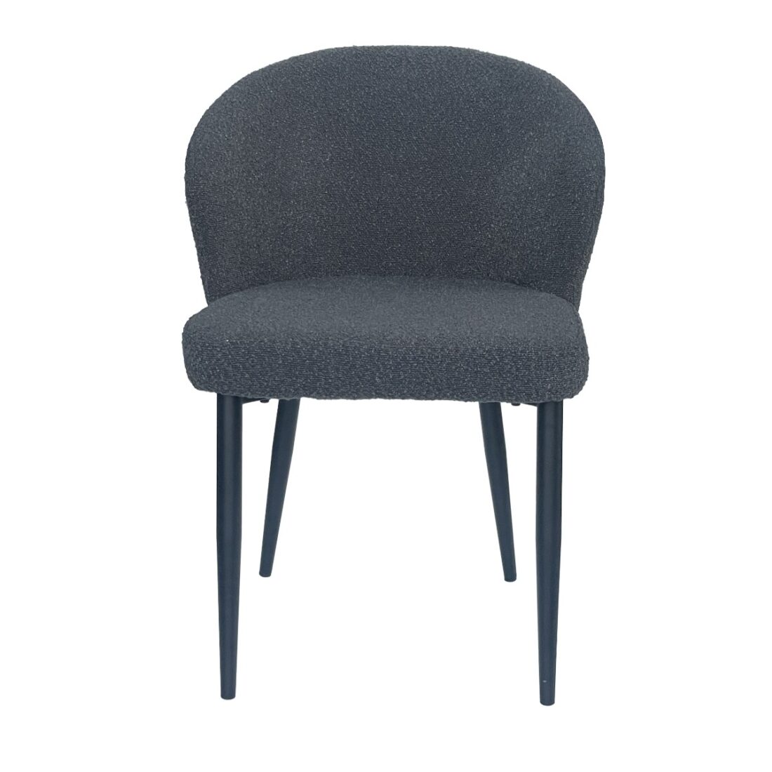 Livingfurn Eetkamerstoelen Laura Boucle Antraciet