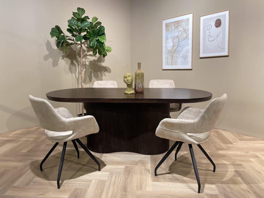 Livingfurn Eetkamertafels Sevilla Brown 300cm