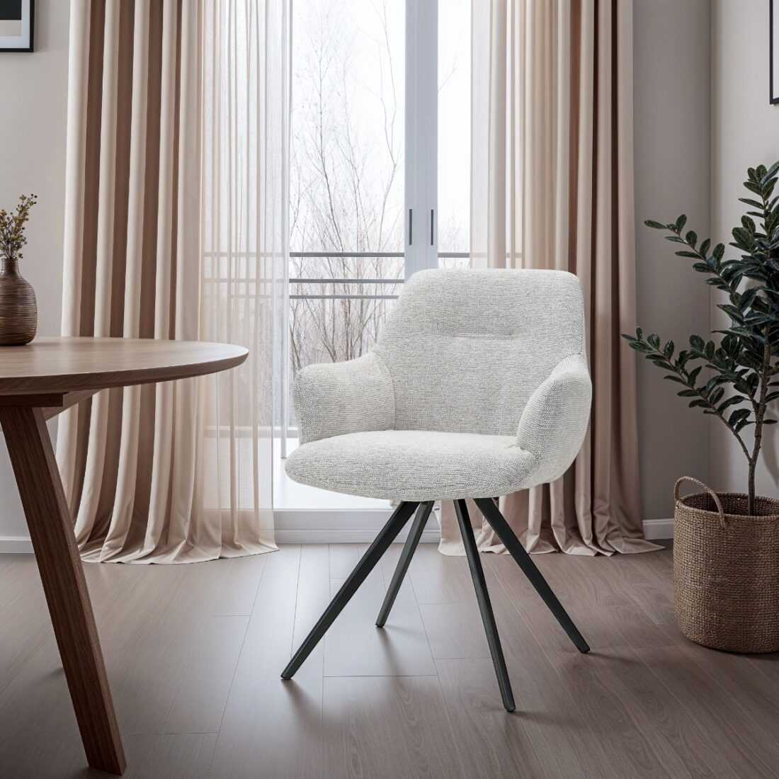 Livingfurn Eetkamerstoelen Doreen Sneak Natural