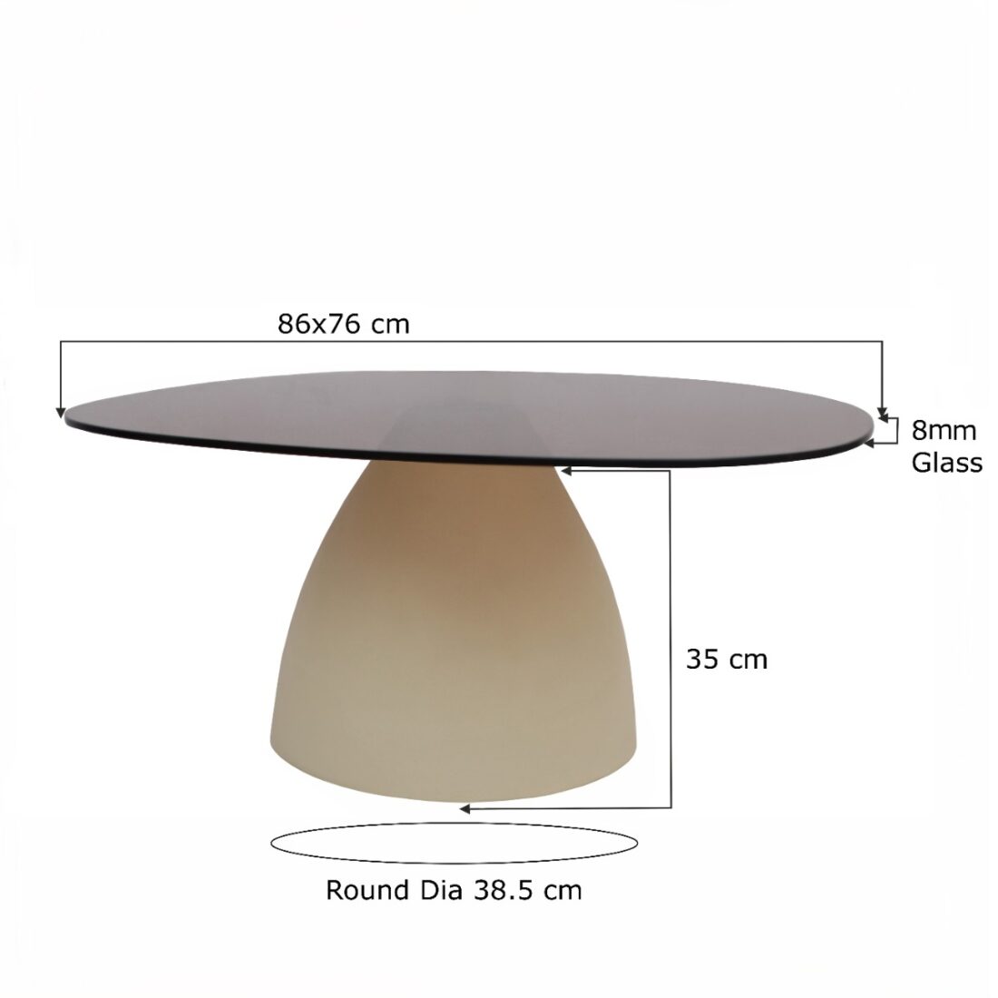 Livingfurn Salontafel Brix Mylon 86cm
