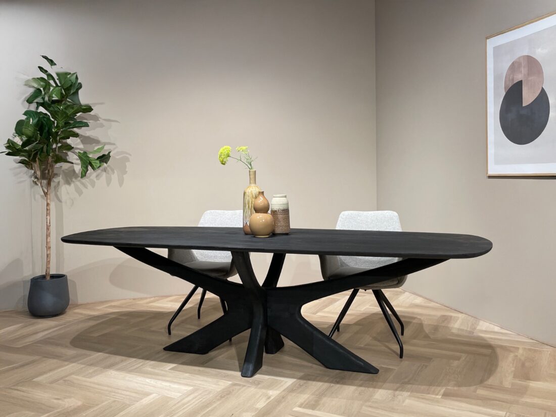 Livingfurn Eetkamertafels Brix Montreaux Black 250cm