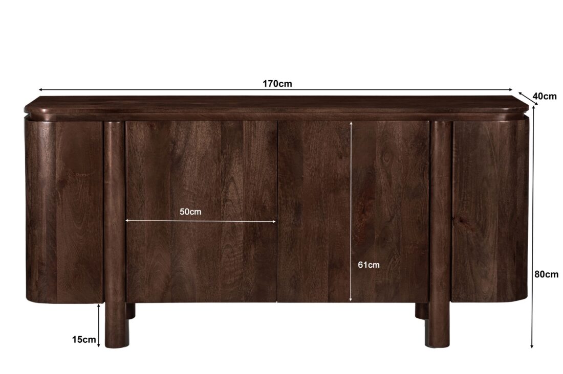 Livingfurn Dressoirs Salano Brown 170 Cm