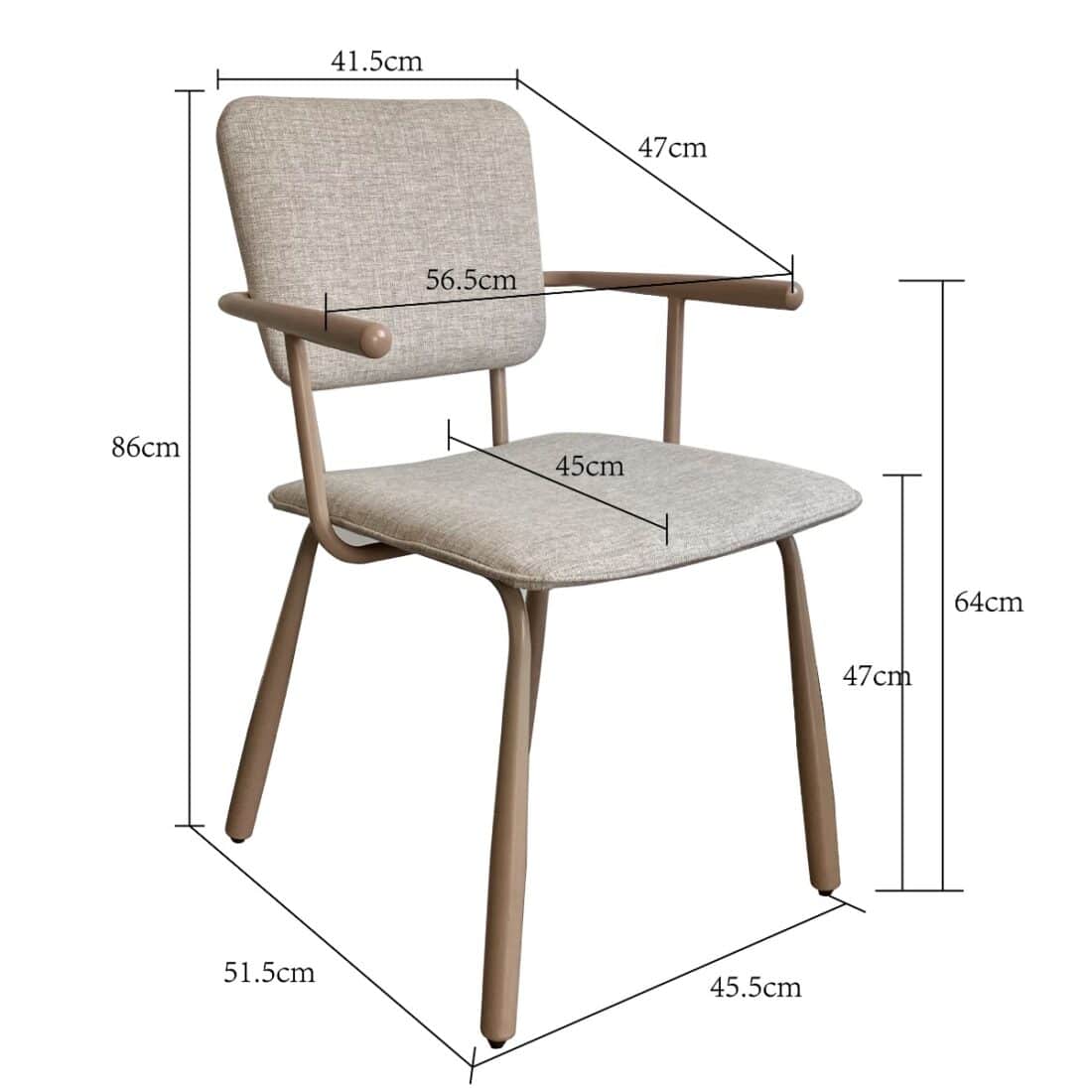 Livingfurn Eetkamerstoelen Brix Finn Beige