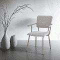 Livingfurn eetkamerstoel Brix Finn met arm Beige
