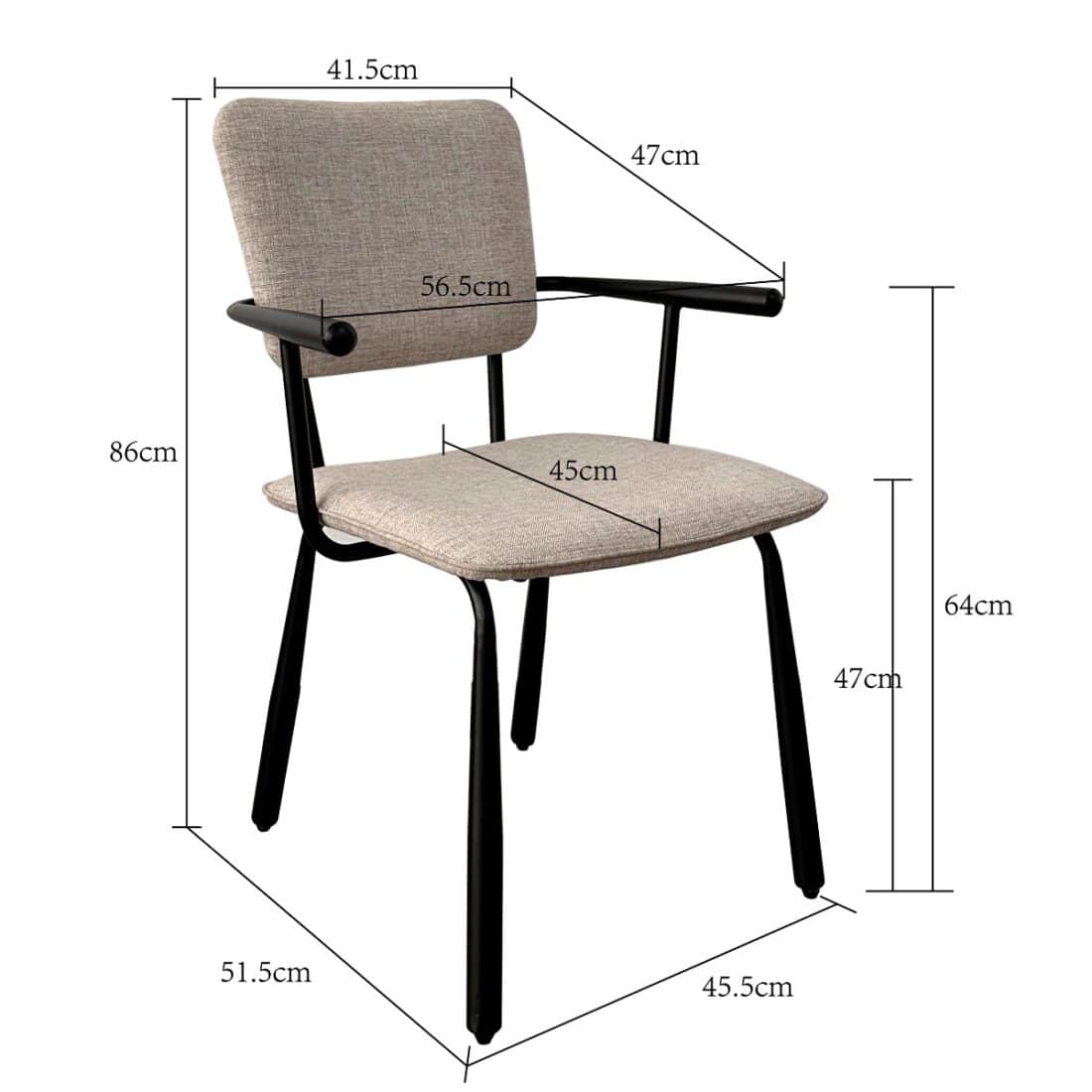 Livingfurn Eetkamerstoelen Brix Finn Black