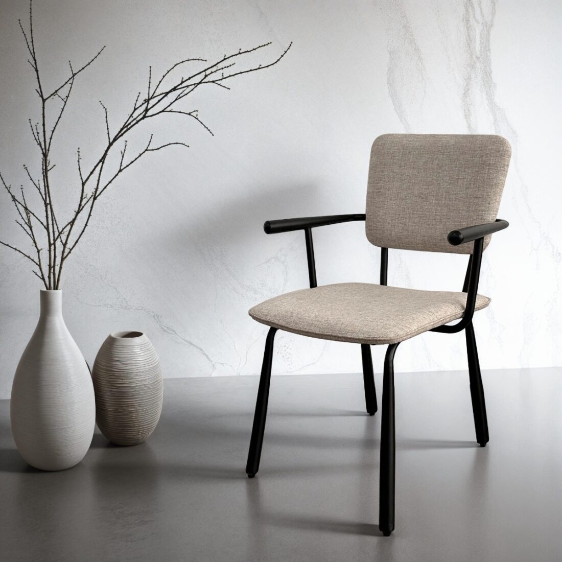 Livingfurn Eetkamerstoelen Brix Finn Black