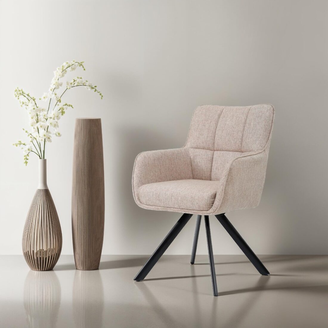 Livingfurn Eetkamerstoelen Tori Salmon
