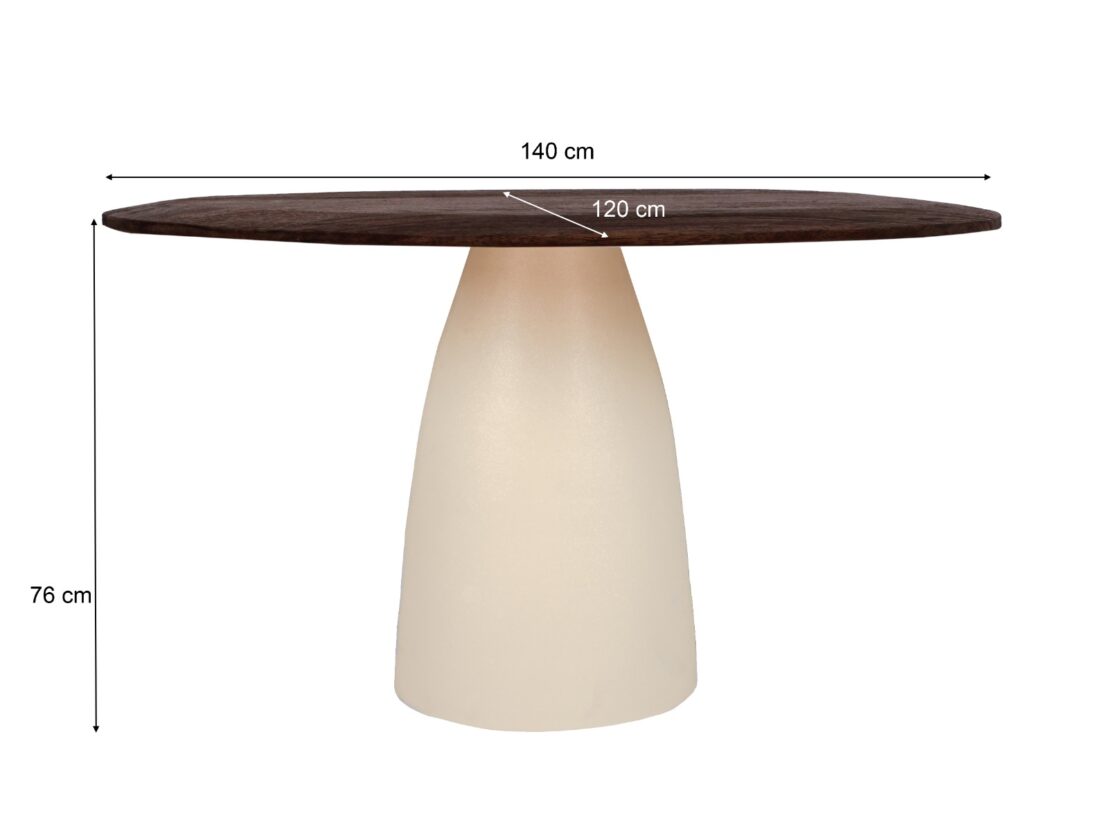 Livingfurn Eetkamertafels Brix Marron 140 Cm