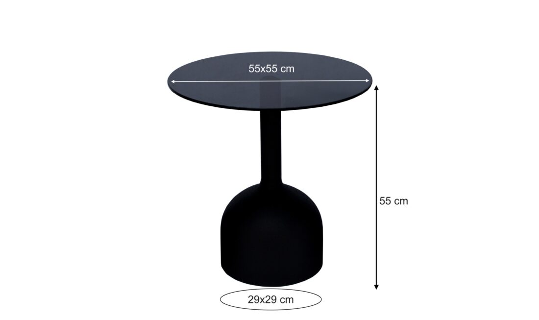 Livingfurn Bijzettafels Brix Isa Black 55 Cm