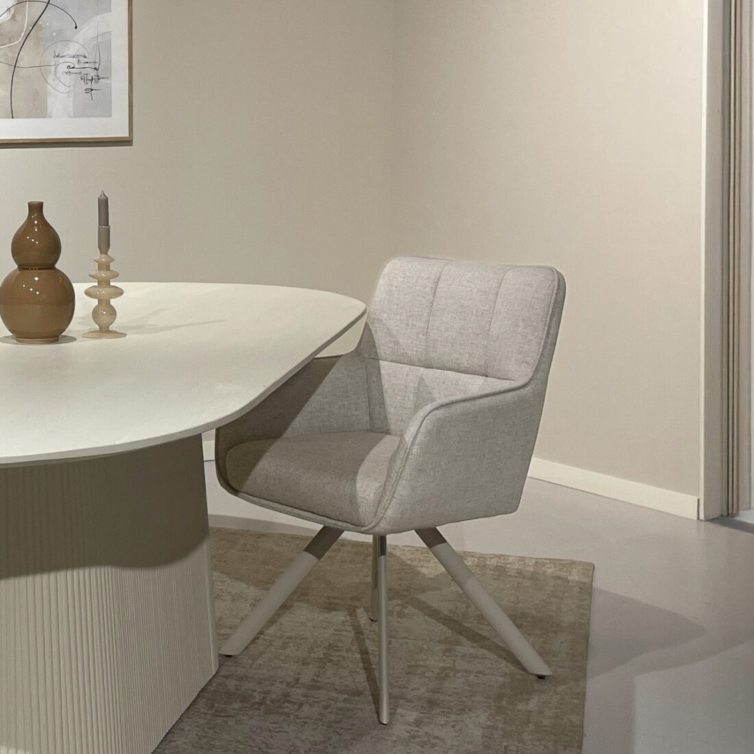 Livingfurn Eetkamerstoelen Tori Sand Natural