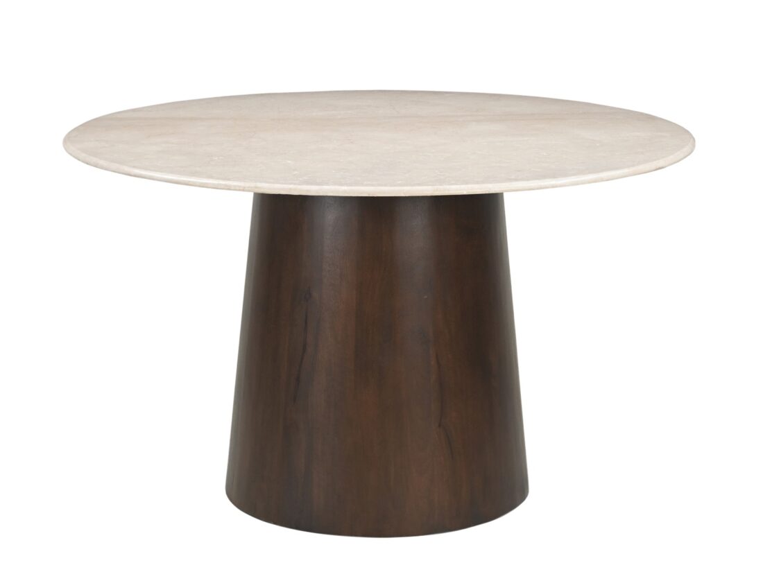 Livingfurn Eetkamertafels Brix Bottecino Rond 130cm