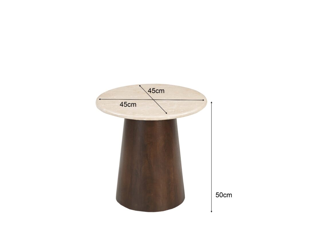 Livingfurn Salontafels Brix Bottecino Rond 45cm