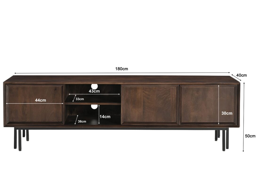 Livingfurn Tv Meubelen Ravenstein Brown 180cm