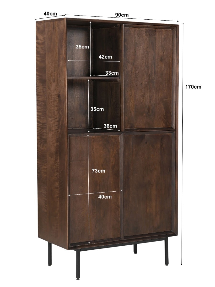 Livingfurn Kabinetten Ravenstein Brown 90cm