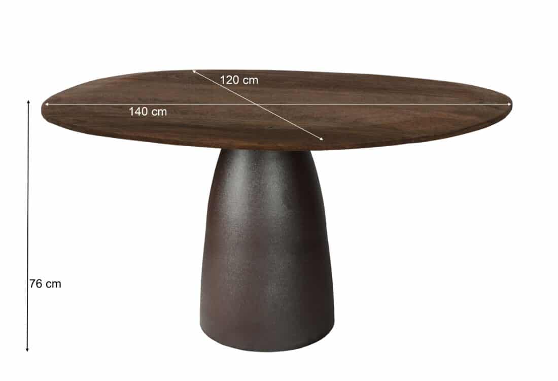 Livingfurn Eetkamertafels Brix Marron Espresso 140cm