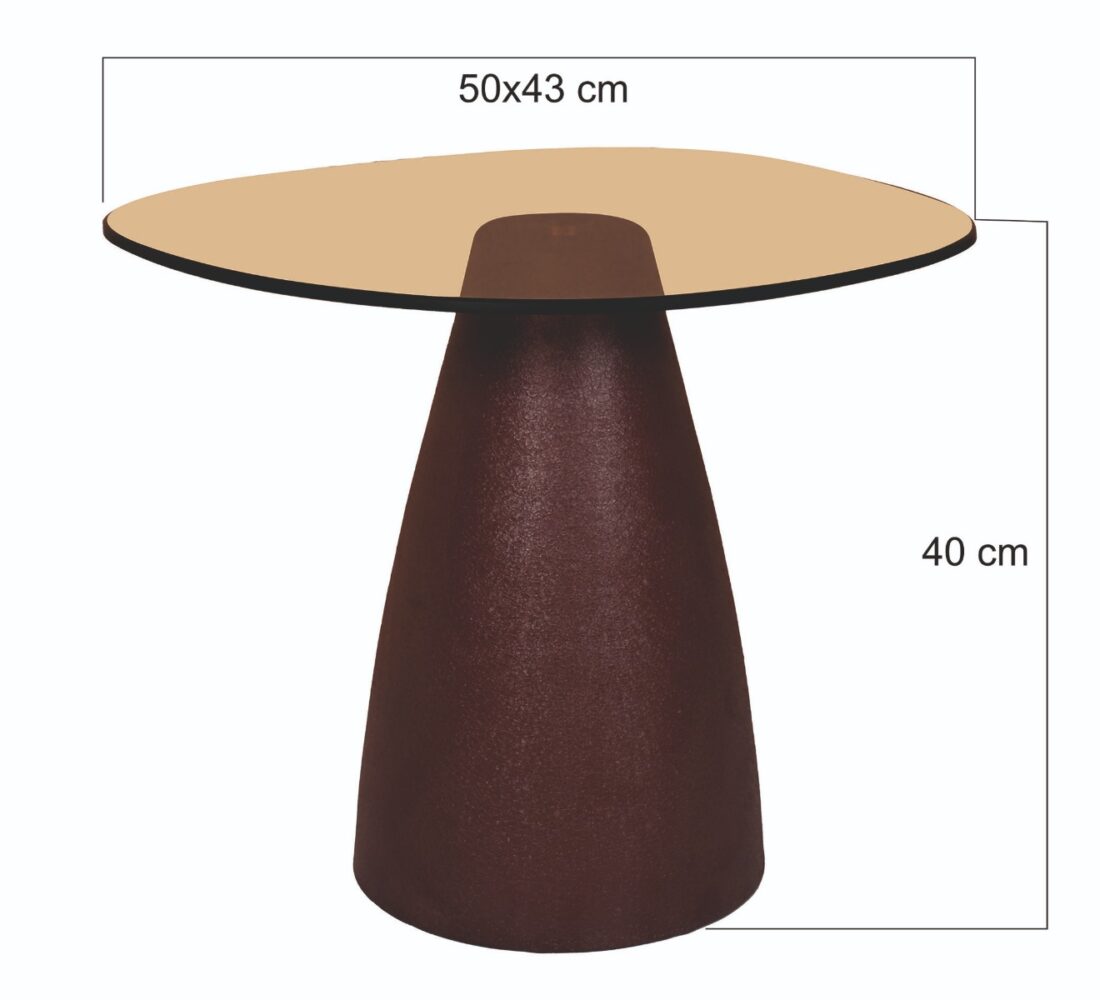 Livingfurn Bijzettafels Brix Mylon Burgundy 50cm