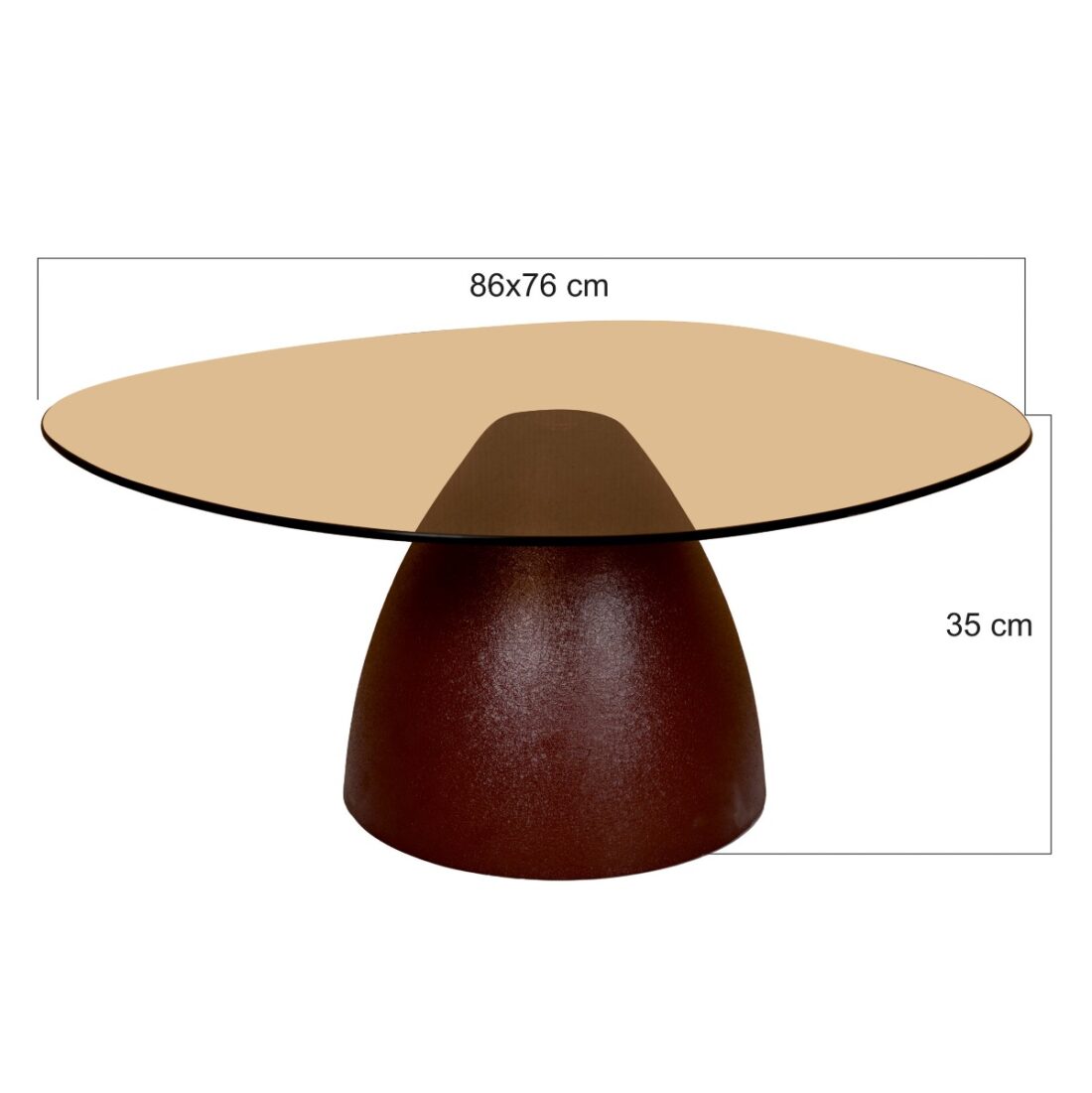 Livingfurn Salontafels Brix Mylon Burgundy 86cm