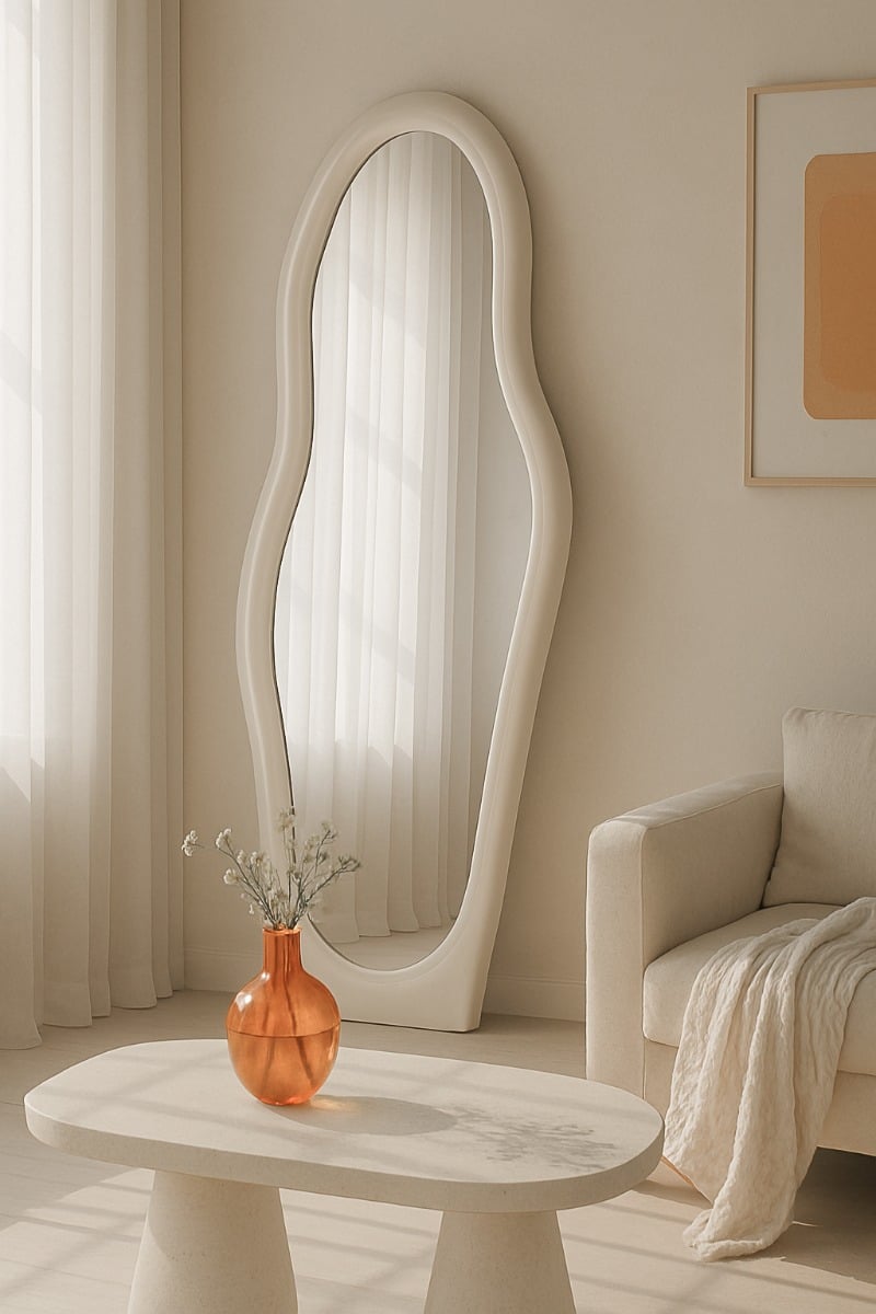 Livingfurn Spiegels Brix Olivia Off White