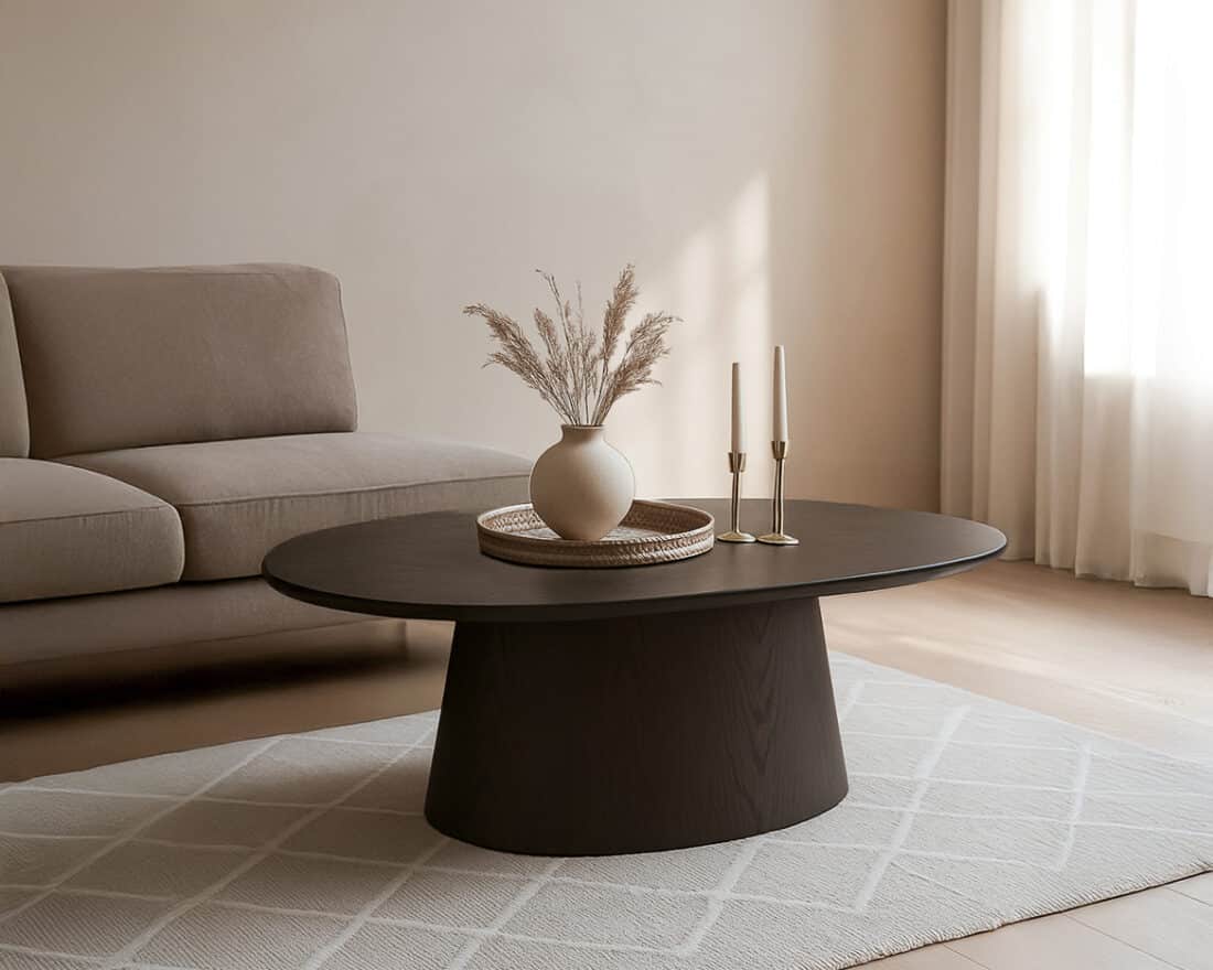 Livingfurn Salontafels Novero Espresso Oval 120cm