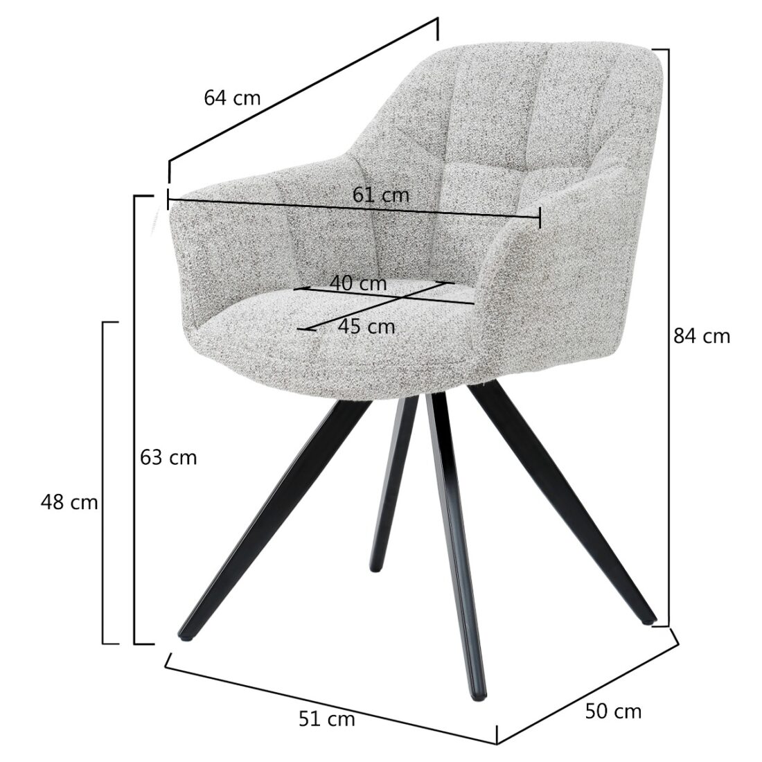 Livingfurn Eetkamerstoelen Tommy Bisque Oasis