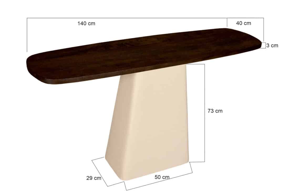 Livingfurn Wandtafels Brix Marron 140 Cm