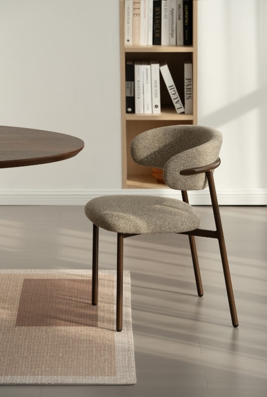 Livingfurn Eetkamerstoelen Micah Hush Walnut