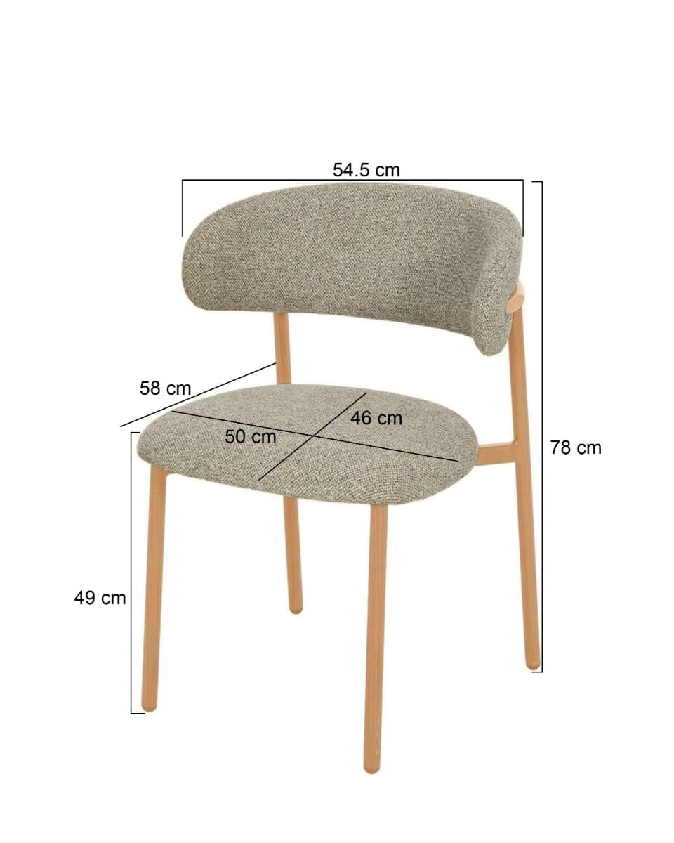 Livingfurn Eetkamerstoelen Micah Hush Oak