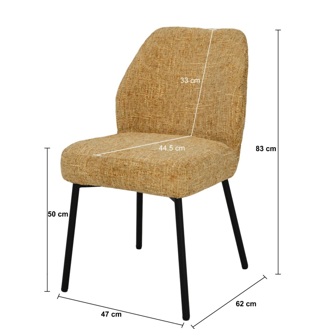 Livingfurn Eetkamerstoelen Tess Honey