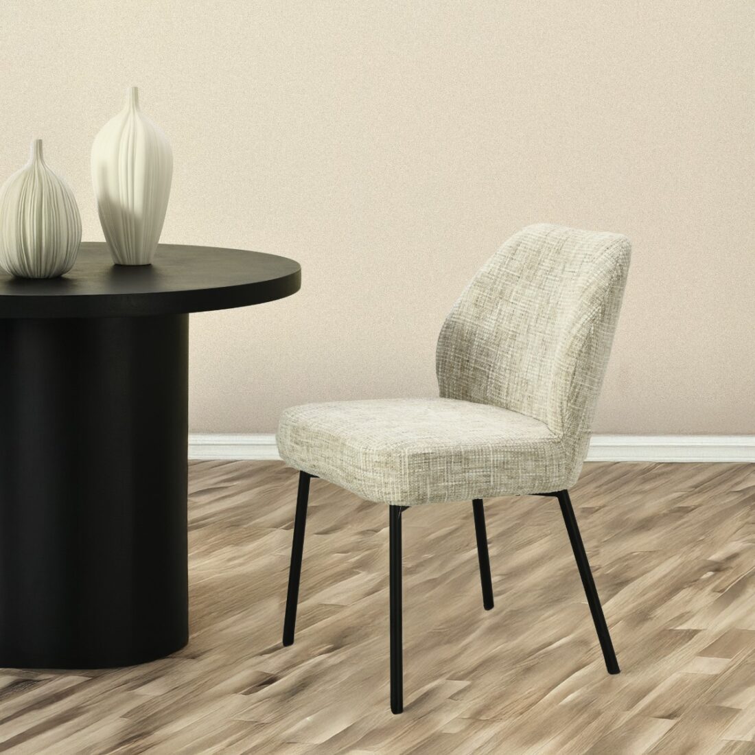 Livingfurn Eetkamerstoelen Tess Cream