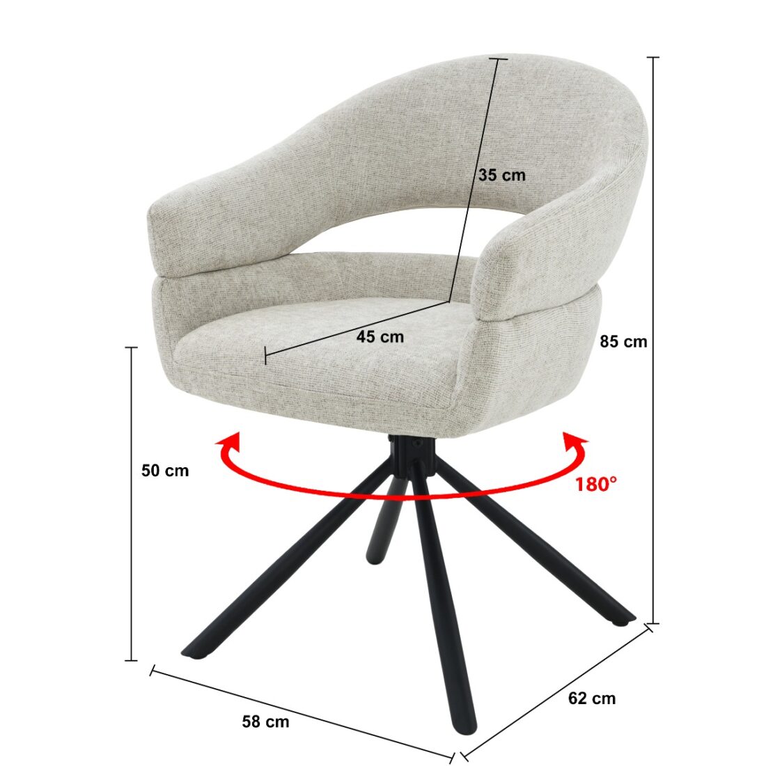 Livingfurn Eetkamerstoelen Linn Toffee