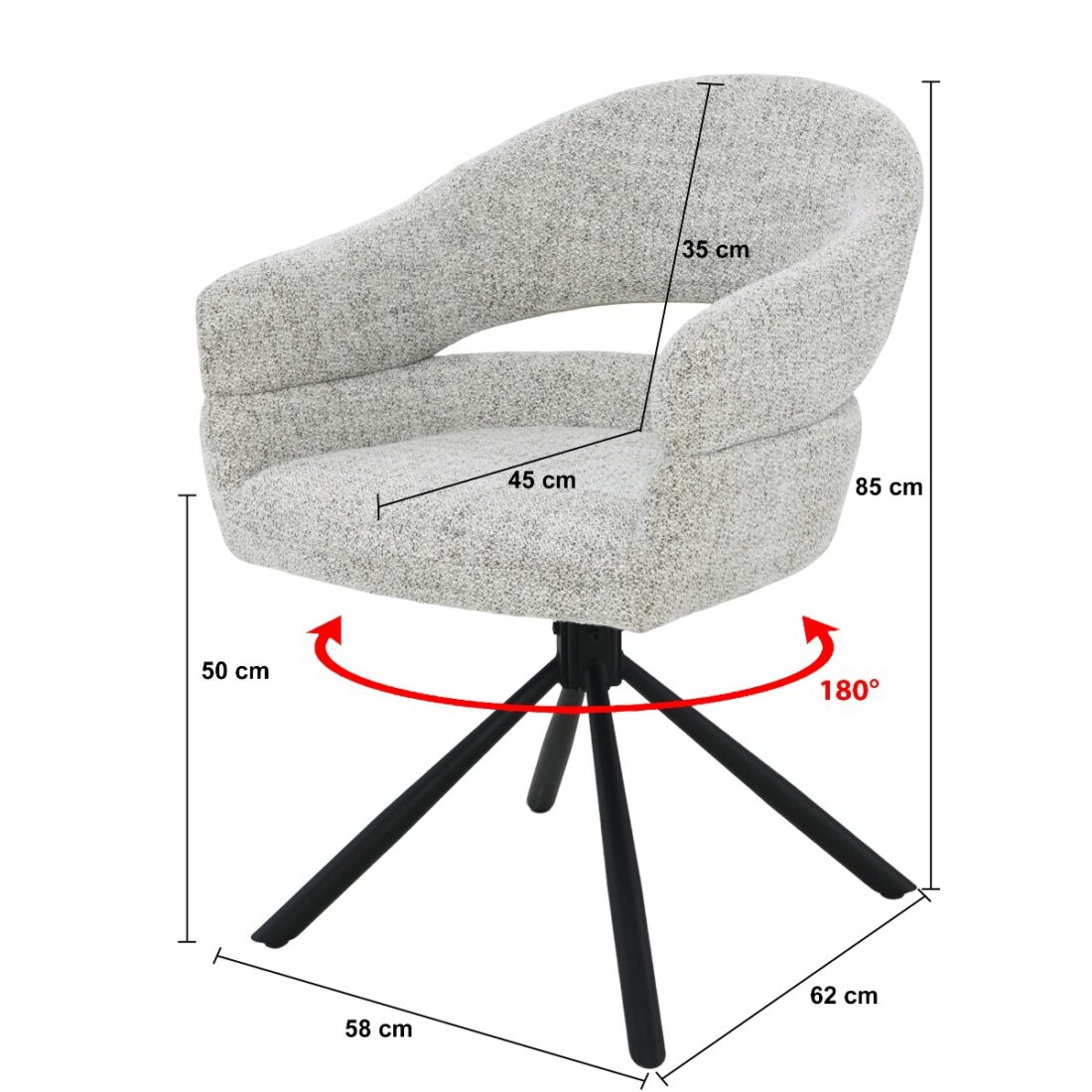 Livingfurn Eetkamerstoelen Linn Bisque Oasis