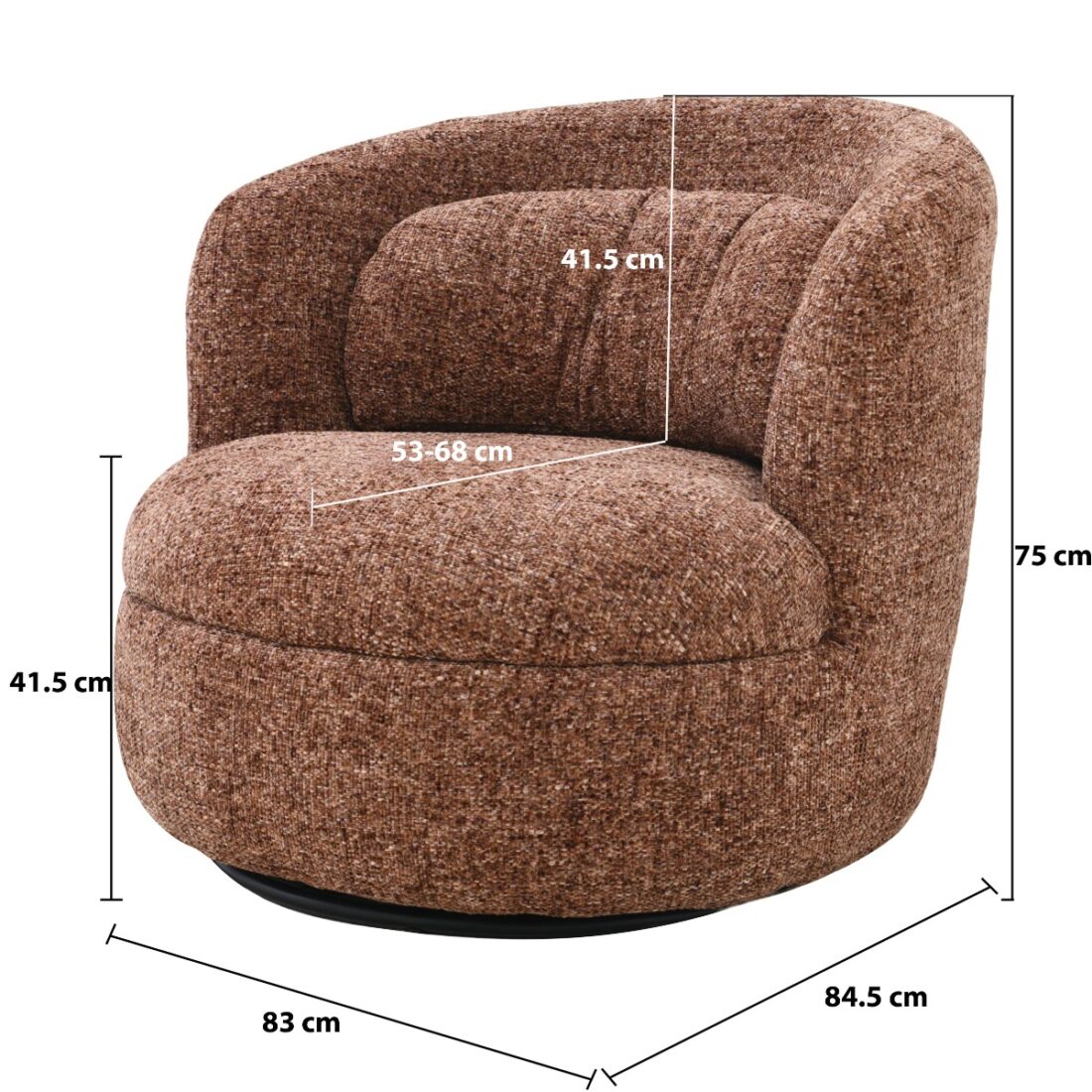 Livingfurn Fauteuils Britt Bordeaux