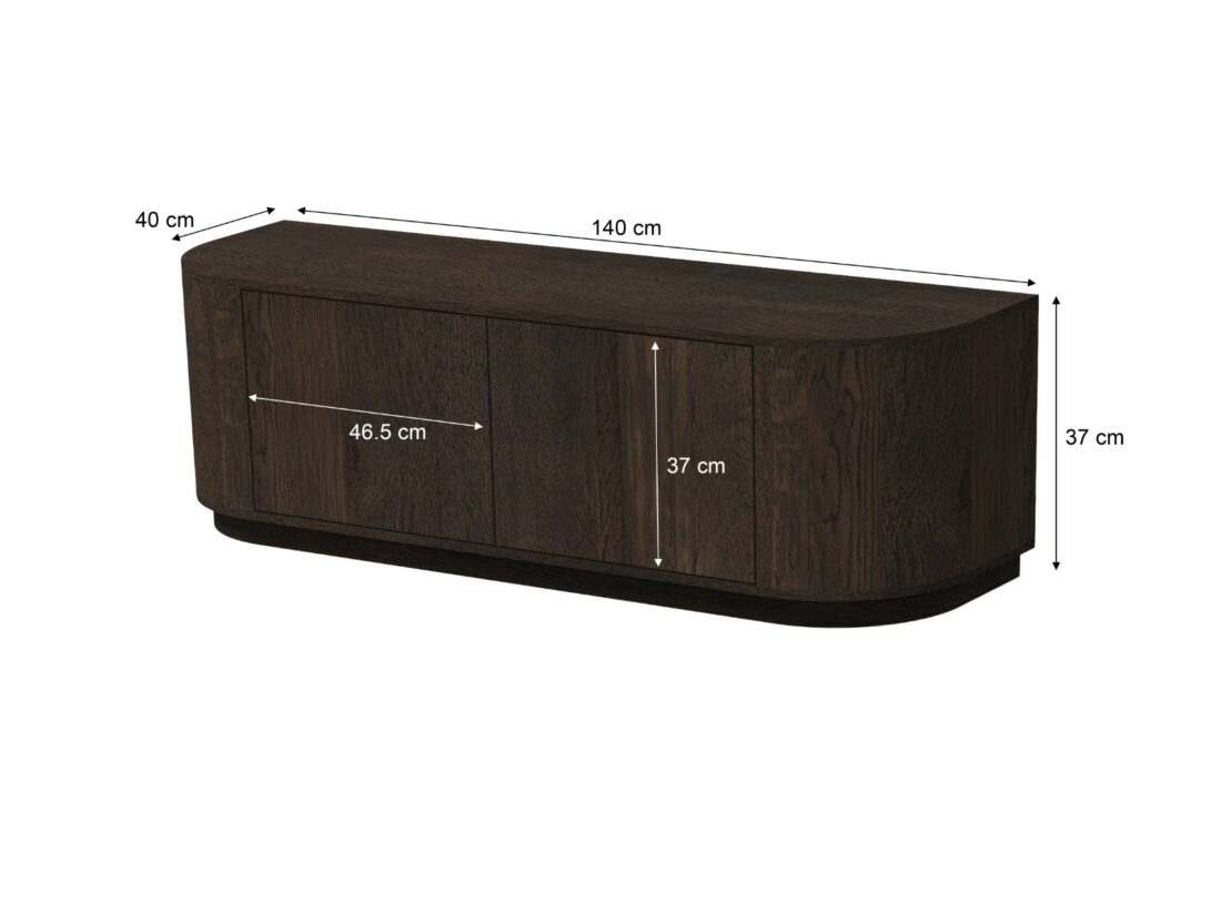 Livingfurn Tv Meubelen Novero Espresso 140cm
