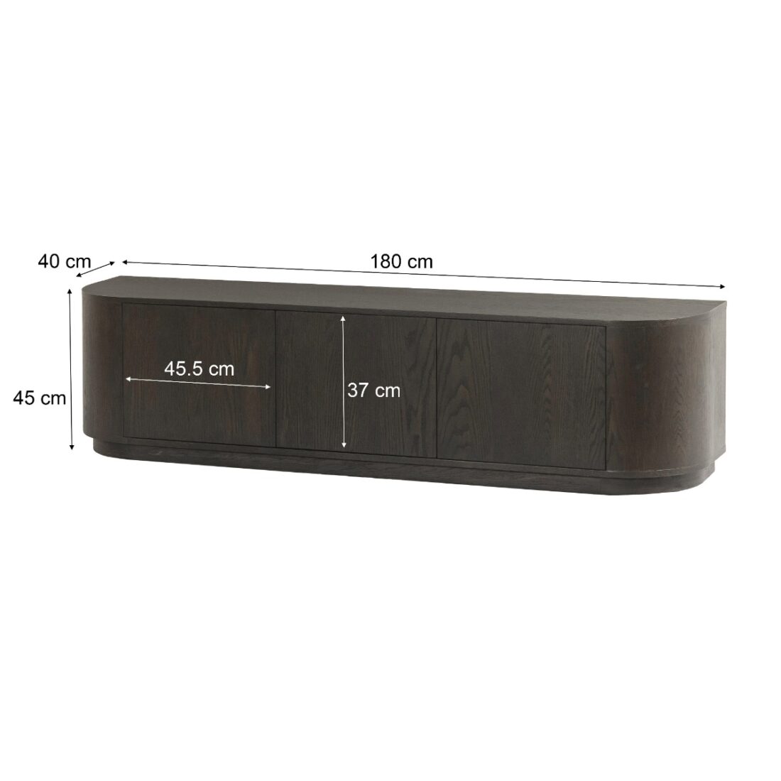 Livingfurn Tv Meubelen Novero Espresso 180cm