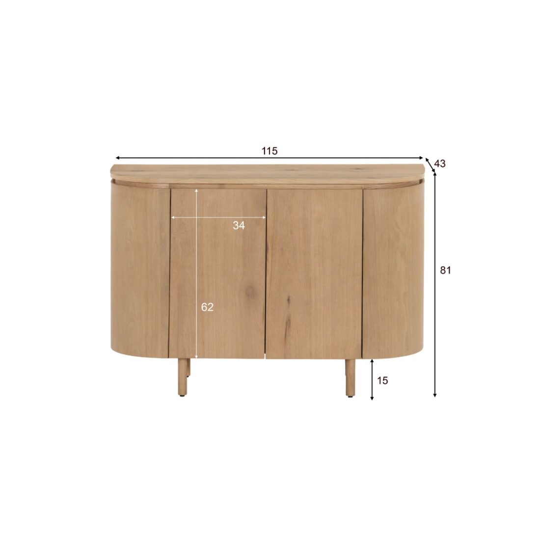 Livingfurn Dressoirs Tobago 115cm